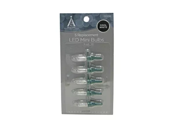Holiday Wonderland 11220-88 Replacement Mini LED Bulb, Cool White, 5-