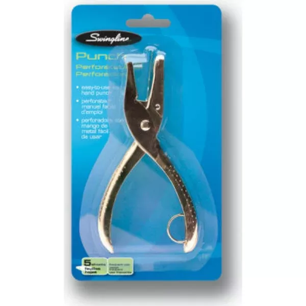 "Swingline" 1-Hole Punch (1/4" Holes, 5 Sheets)