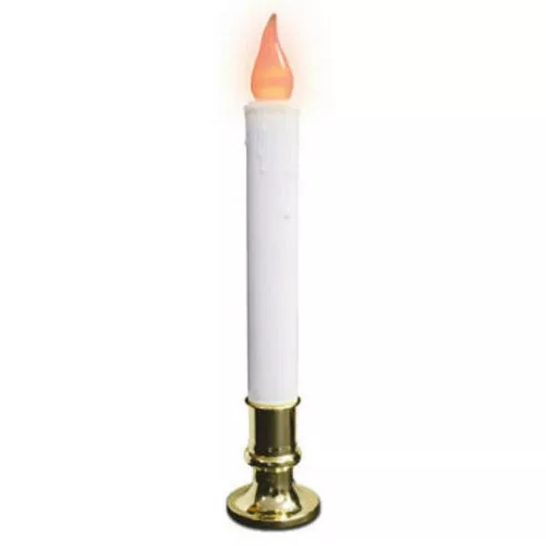 Sylvania V1517 Christmas Brass-Base Electric Candle w/ Automatic Timer