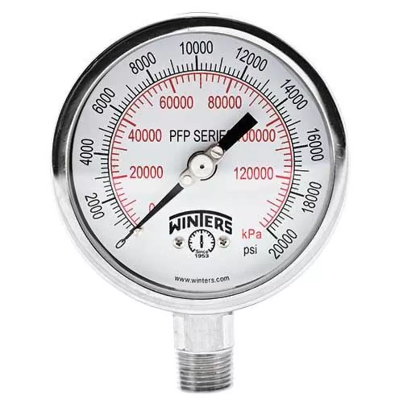 Winters Instruments PFP1097ZR Pfp Premium Stainless Steel Liquid Filled Pressure Gauge